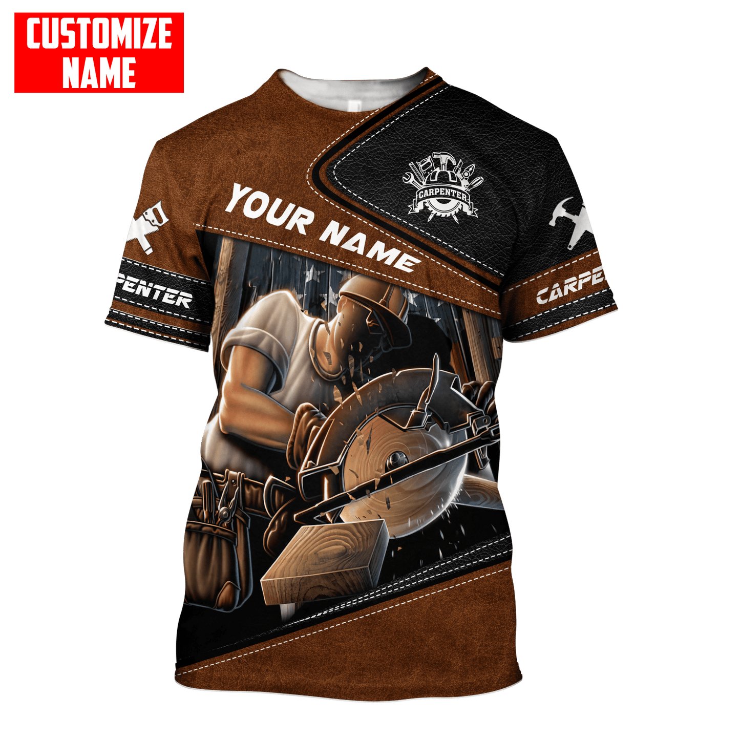 Tmarc Tee Personalized Name Carpenter 3D All Over Printed Unisex Shirts Ver 6