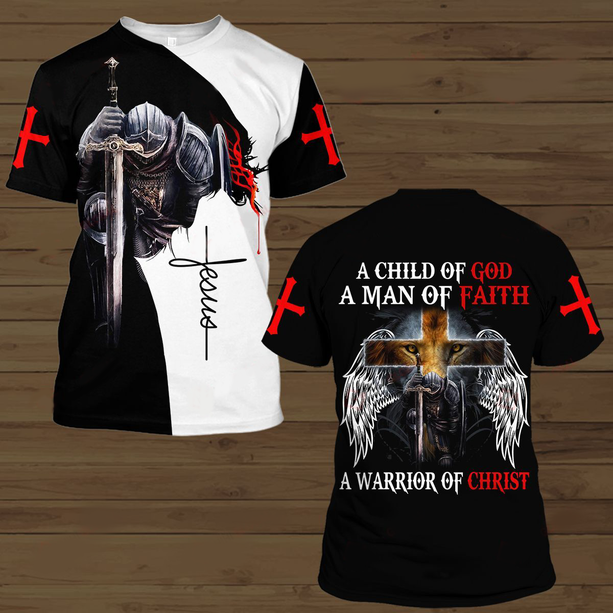 A Child Of God A Man Of Faith A Warrior Of Christ 3D All Over Printed Shirts