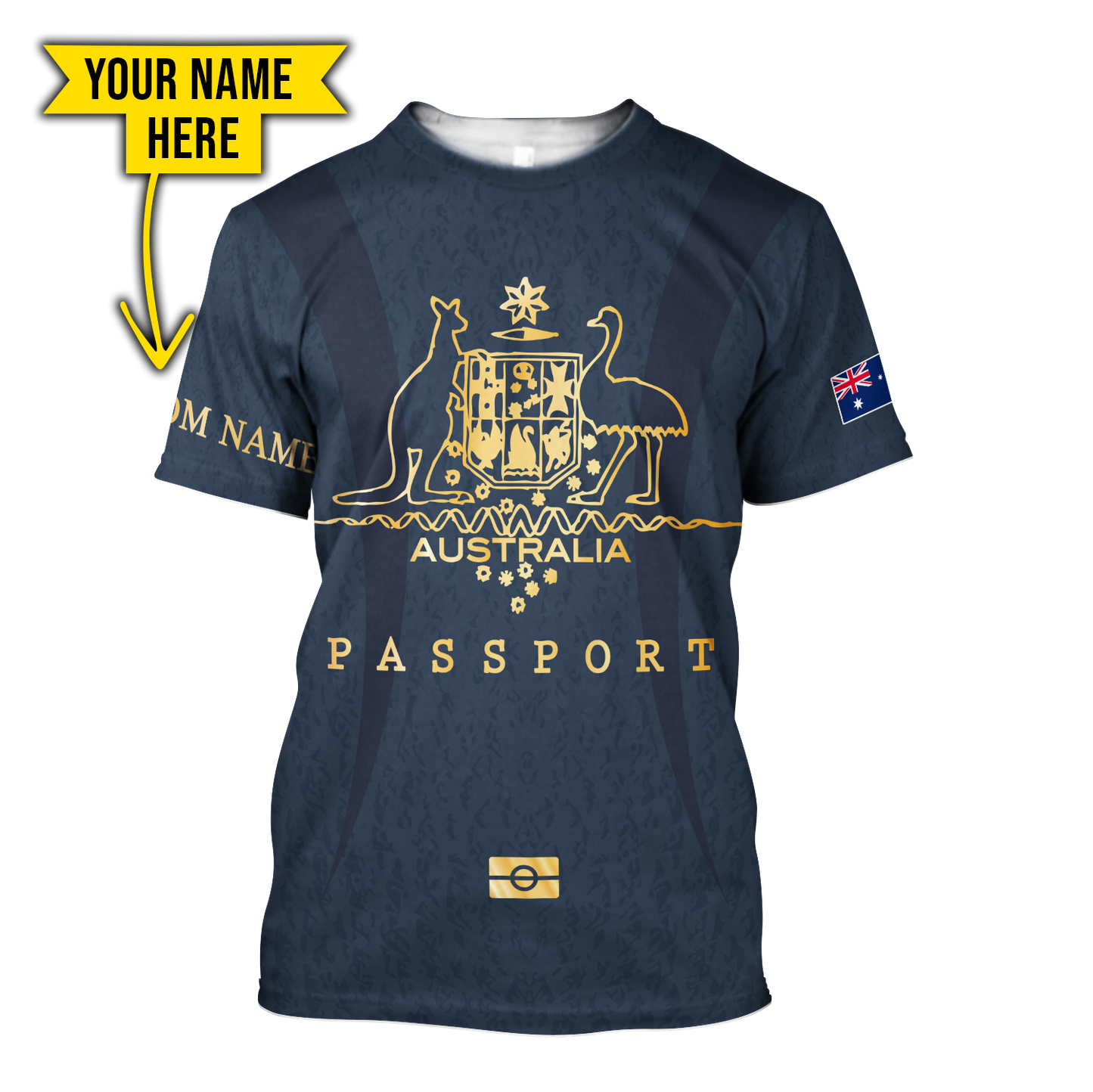 Tmarc Tee Australian passport custom name special unisex 3d print shirts
