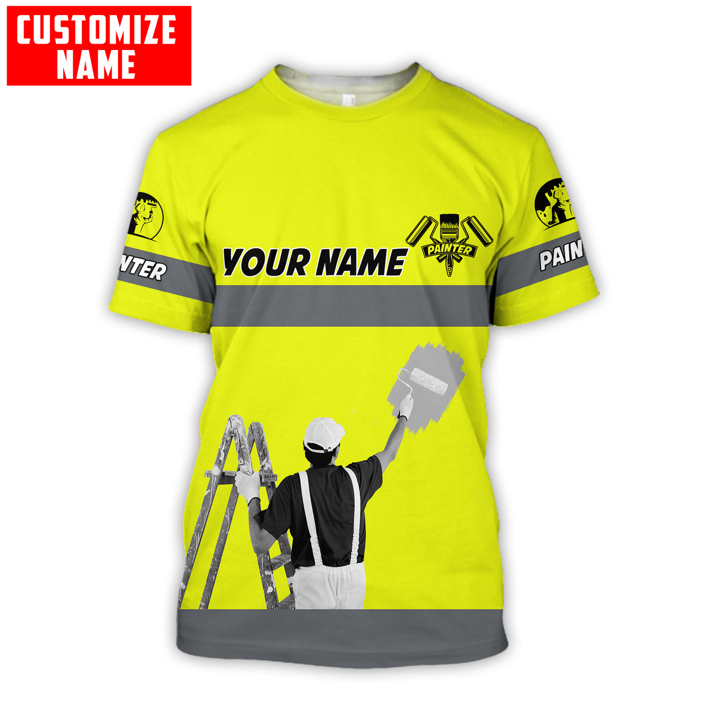 Tmarc Tee Personalized Name Painter 3D All Over Printed Unisex Shirts