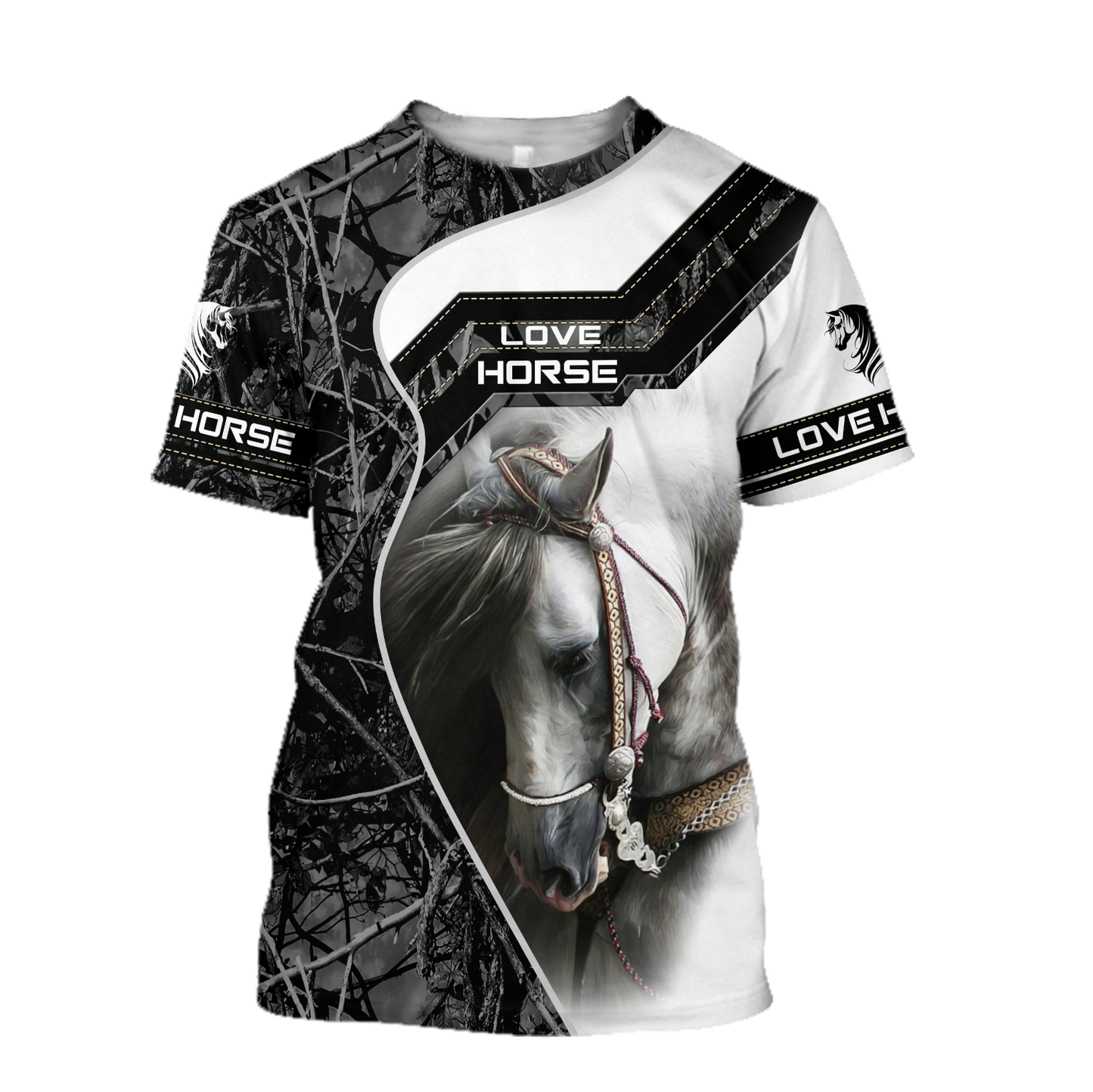Beautiful White Horse 3D All Over Printed Shirts For Men And Women TR1911202CL