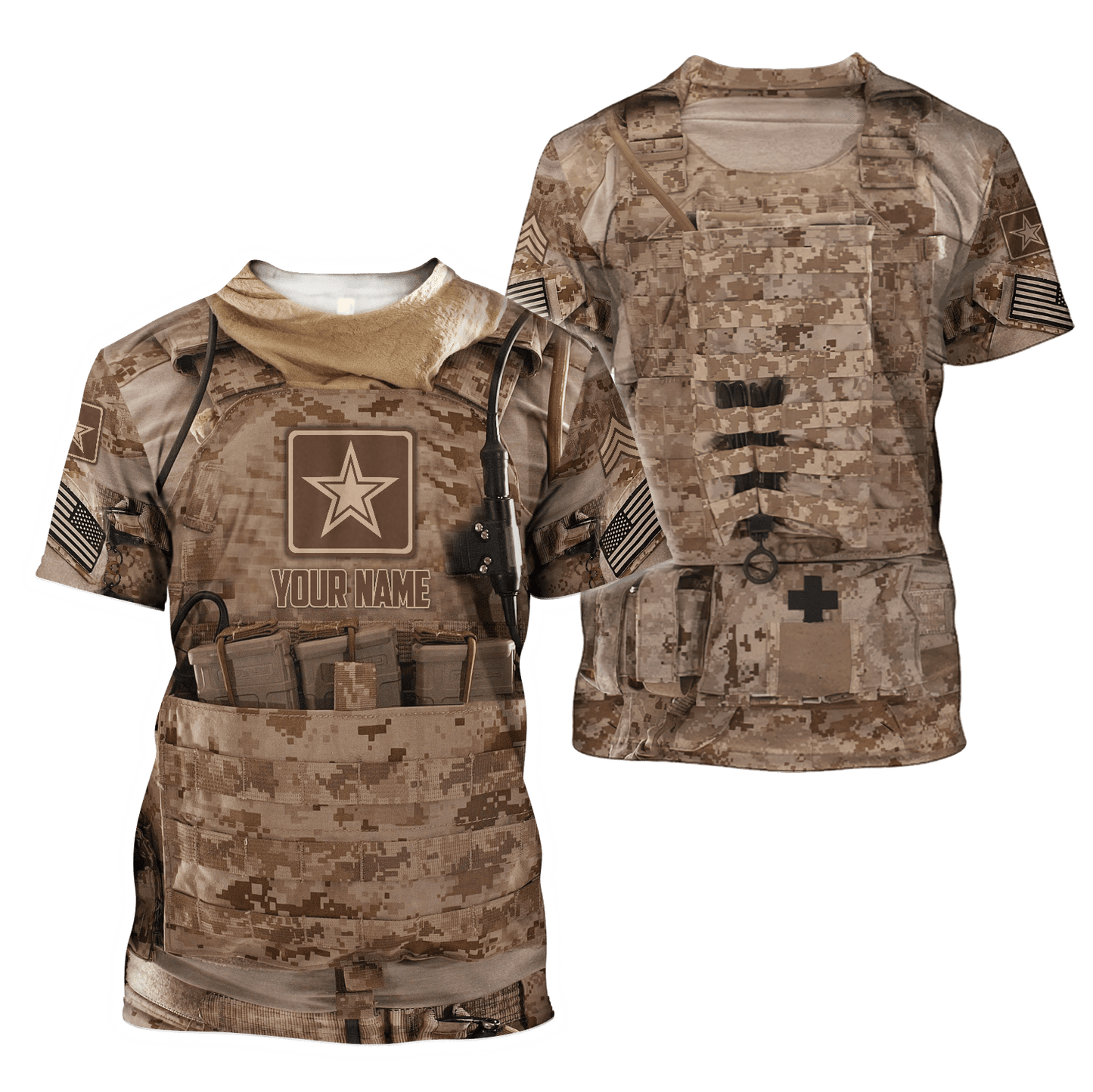 US Army Veteran Camo 3D All Over Printed