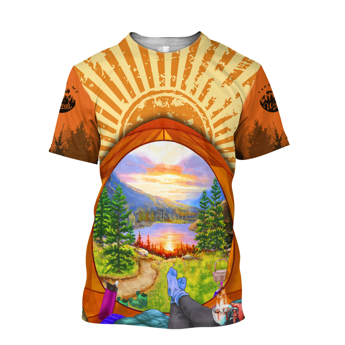 Camping 3D All Over Printed Unisex Shirts Tent View