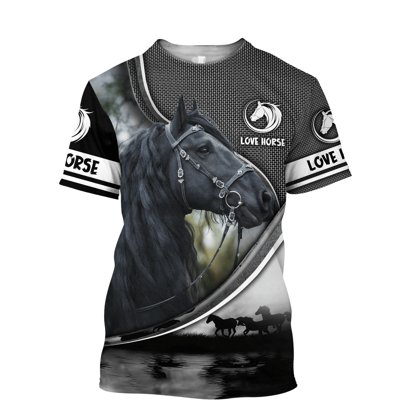 Beautiful Friesian Horse 3D All Over Printed Hoodie For Men And Women VP19112002