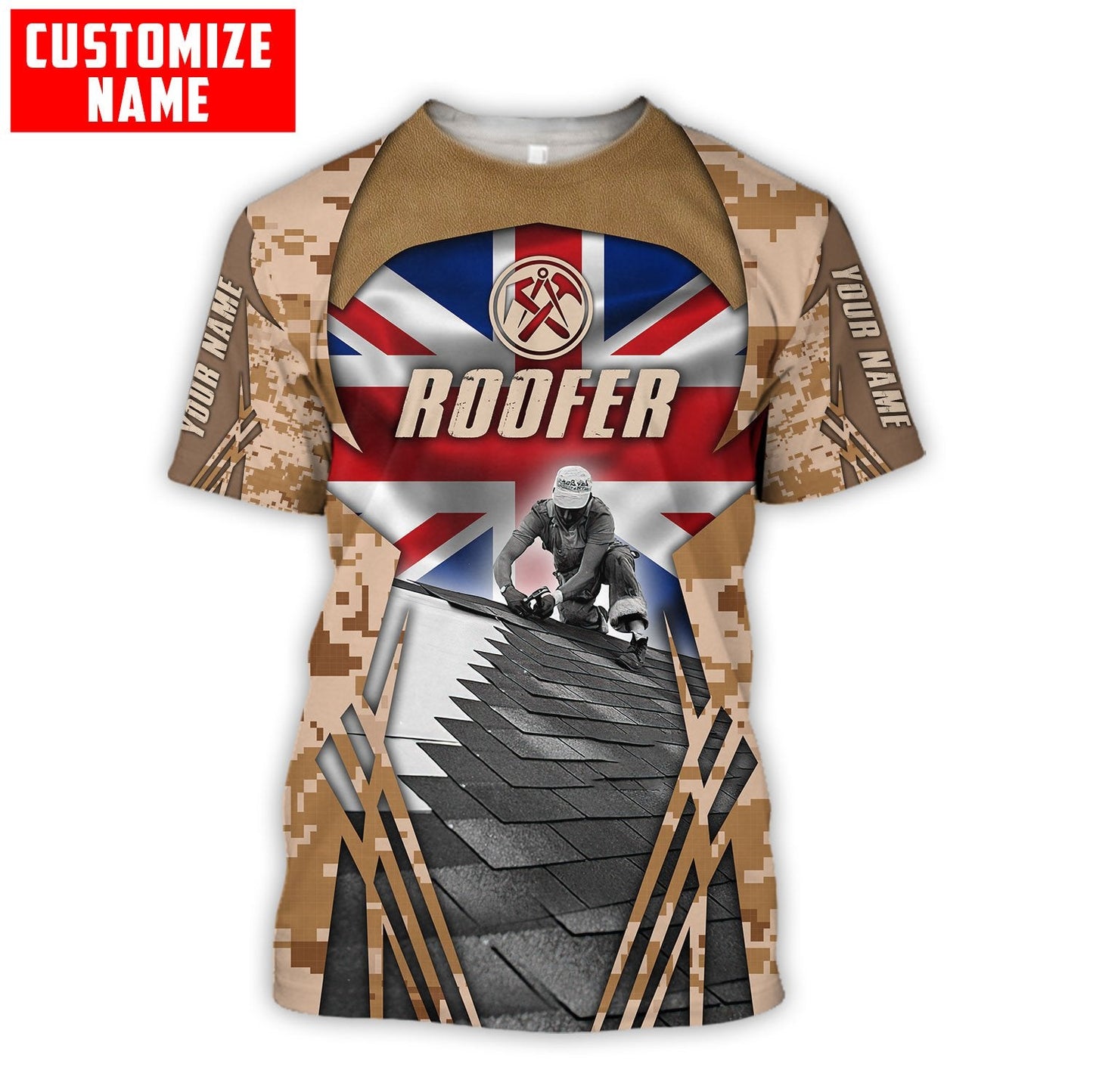 Tmarc Tee Premium Unisex All Over Printed Roofer Shirts England Roofer NTN07122103