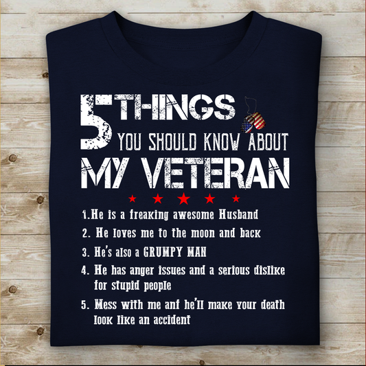 5 Things You Should Know About My Veteran T-shirt For Veteran Dad Papa Grandpa