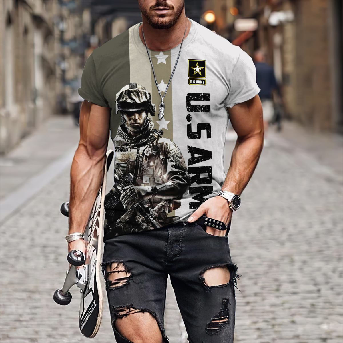 US Army 3D All Over Printed Hoodie