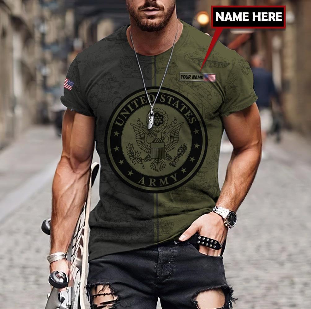 Army Customize Name 3D All Over Printed Shirts TNA27052105