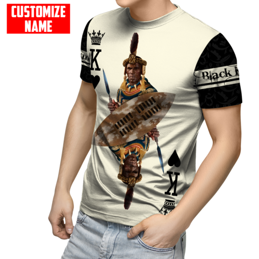 African Culture Black King Zulu Unisex Hoodie ML Personalize Name
