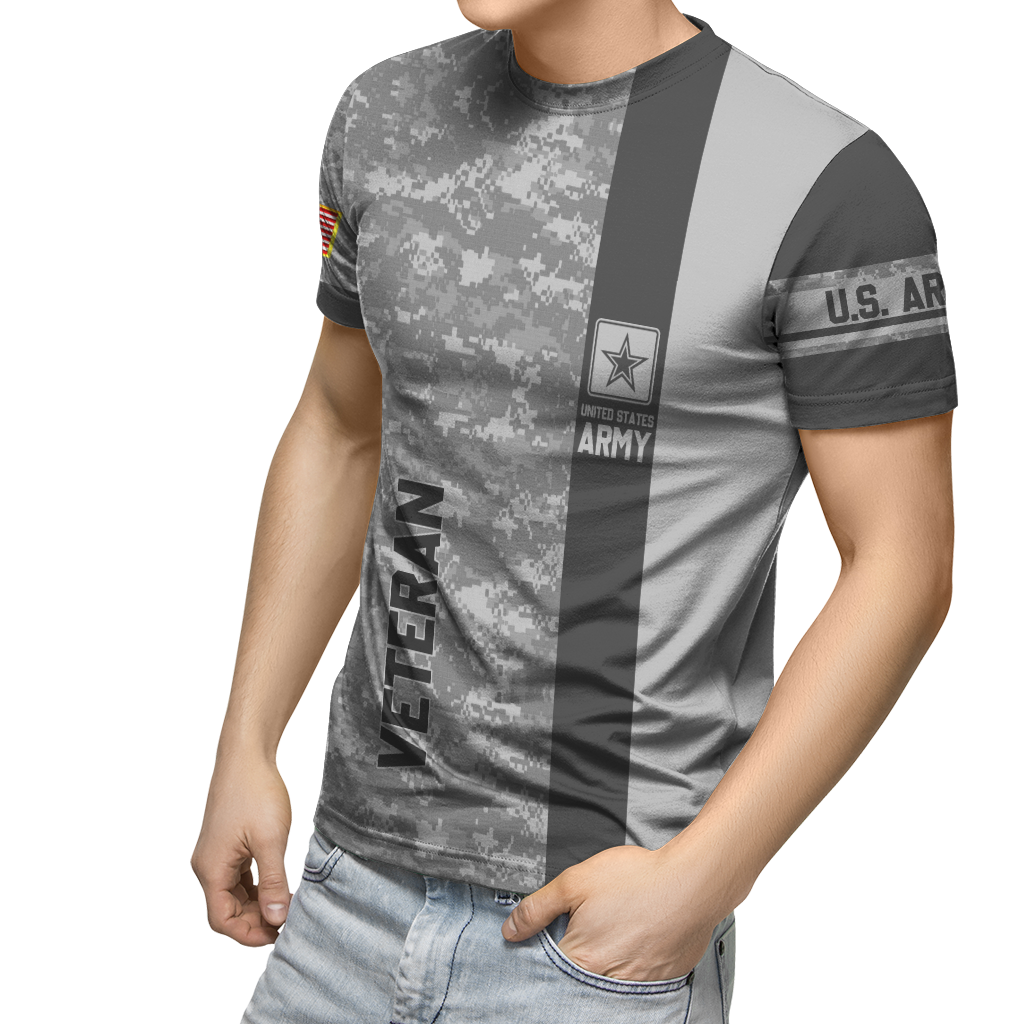 Premium Unique US Army Veteran Polo All Over Printed