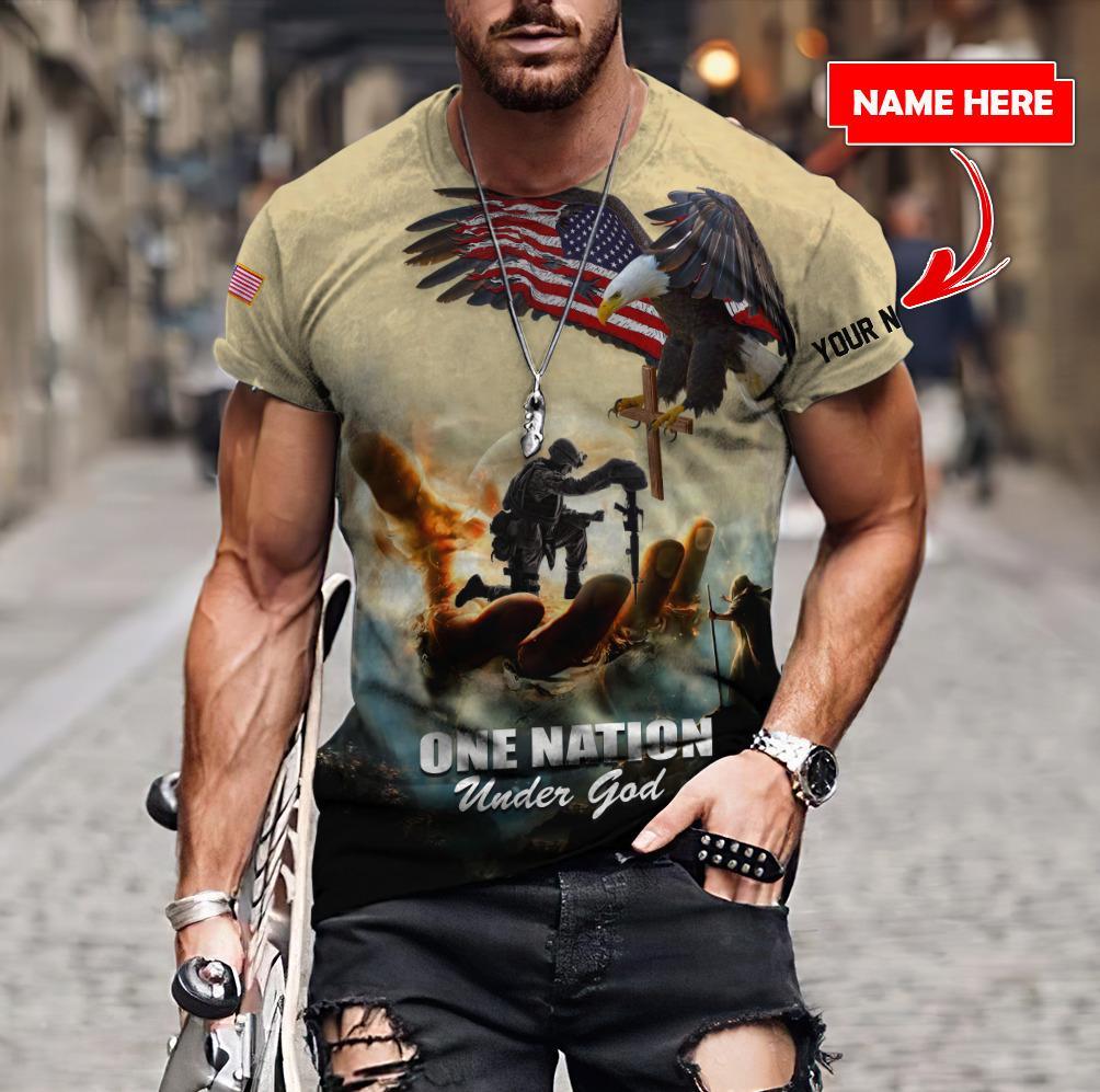 US Army Veteran Personalized name 3D All Over Printed Unisex Shirts