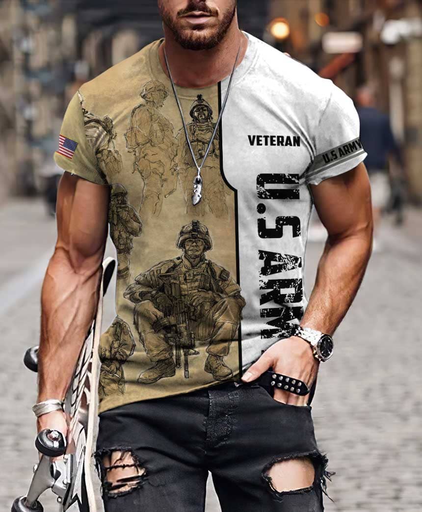 US Veteran 3D All Over Printed Unisex Hoodie