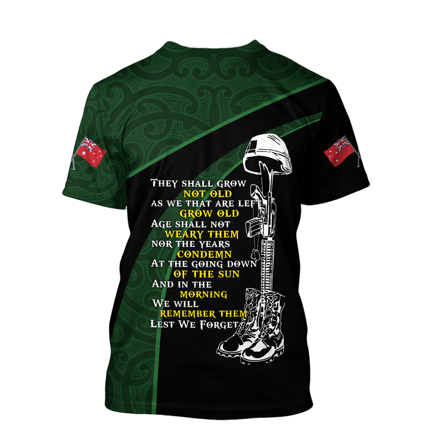 Tmarc Tee The ode Australia and Kiwi green 3D print shirts