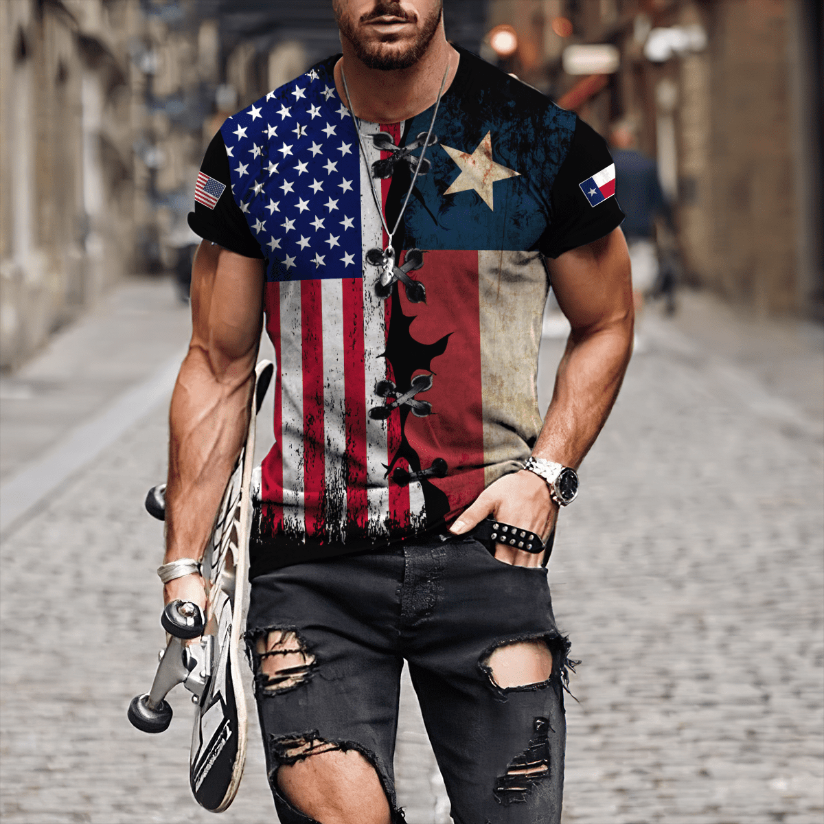 American Texas 3D All Over Unisex Hoodie