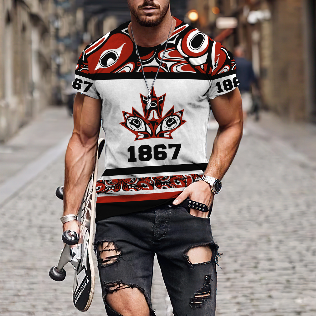 Canada Day No21 Haida 1867 Pullover Premium Unisex Hoodie