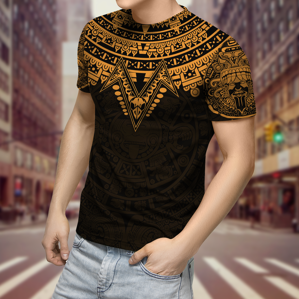 Aztec Mexico 3D All Over Printed Shirts For Men and Women