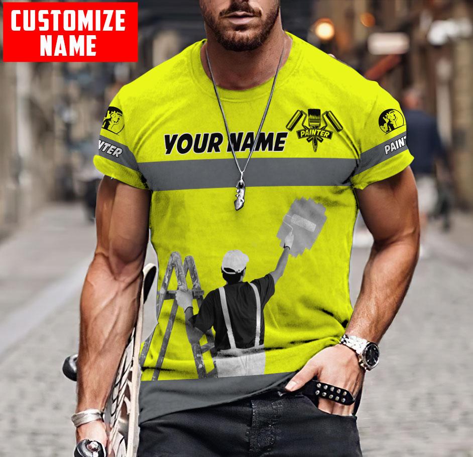 Tmarc Tee Personalized Name Painter 3D All Over Printed Unisex Shirts