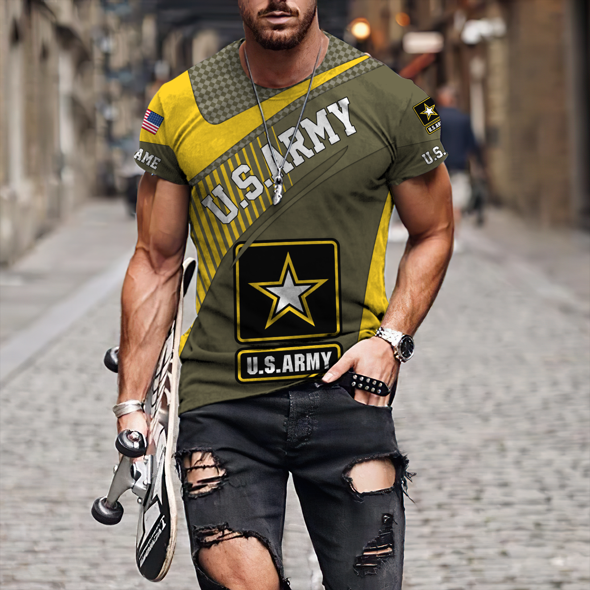 American US Army Personalize 3D All Over Unisex Hoodie