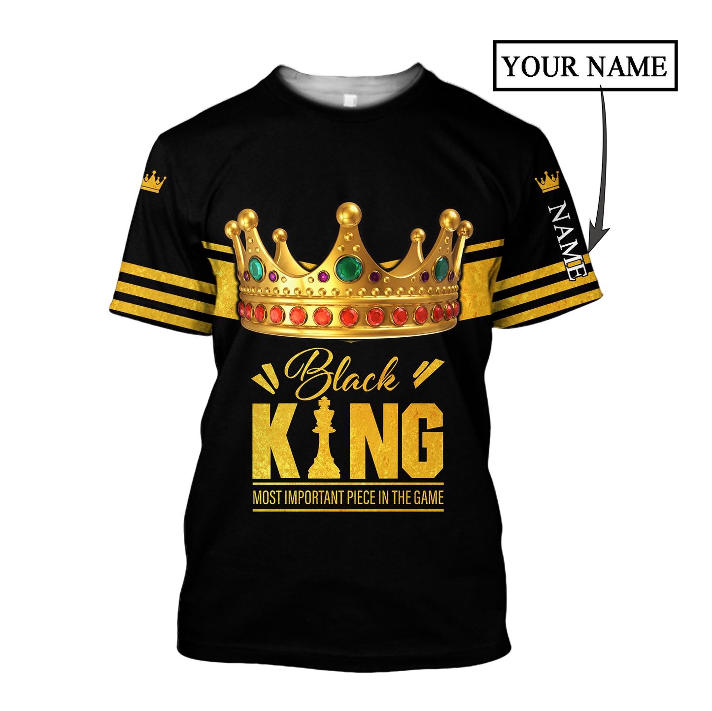 African Culture Custom Name Black King Unisex Hoodie ML