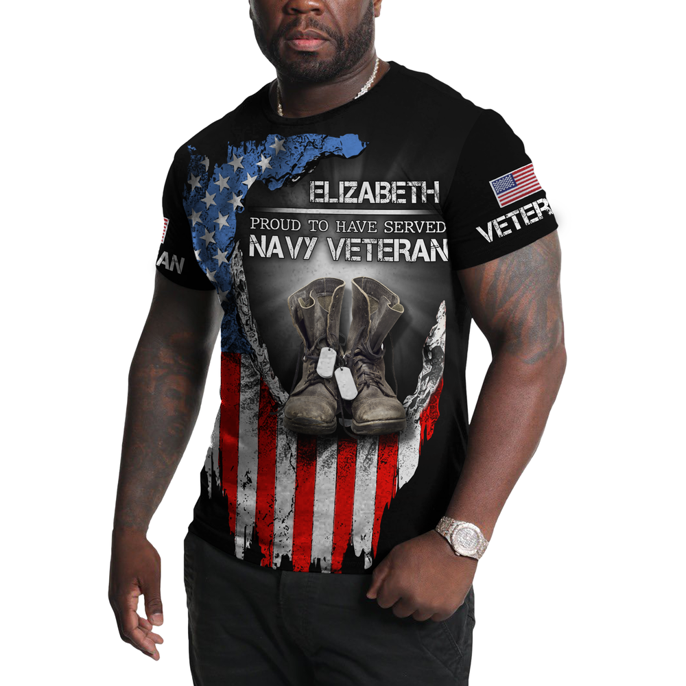 Proud To Have Served Navy Veteran 3D All Over Printed For Man And Women