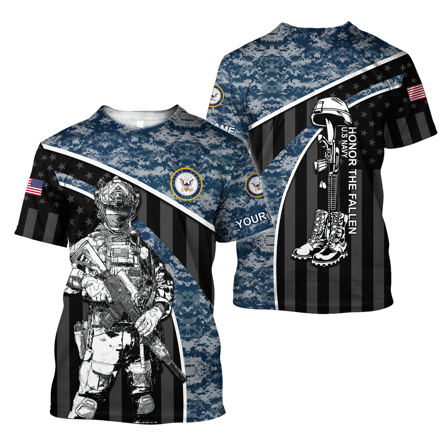 American US Namy Personalize 3D All Over Unisex Hoodie