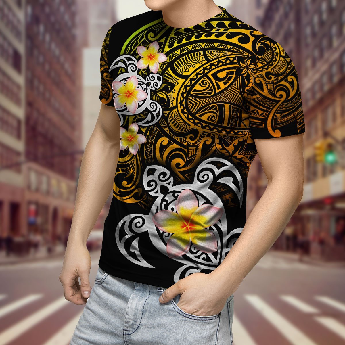 Amazing Polynesian Golden Maori Tattoo Hawaii Shirt
