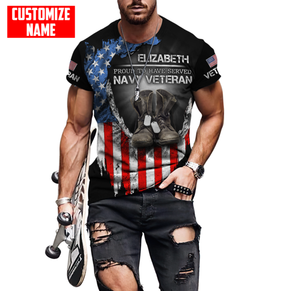 Proud To Have Served Navy Veteran 3D All Over Printed For Man And Women