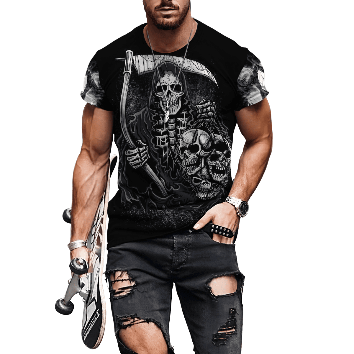 Tmarc Tee Skull 3D All Over Printed Unisex Shirts