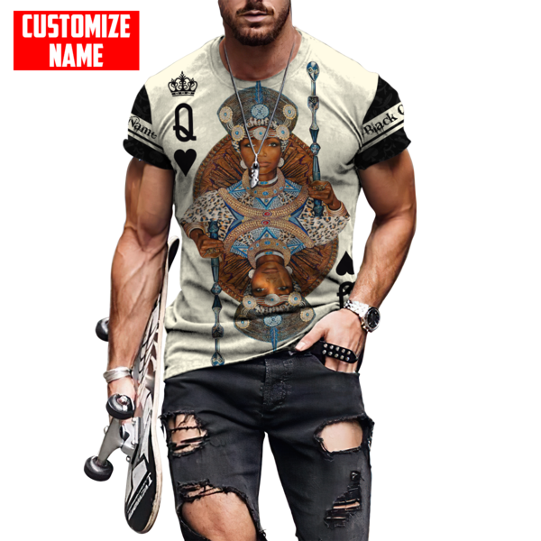 African Culture Personalize Name Black Queen Zulu Combo Tshirt And Boardshort ML