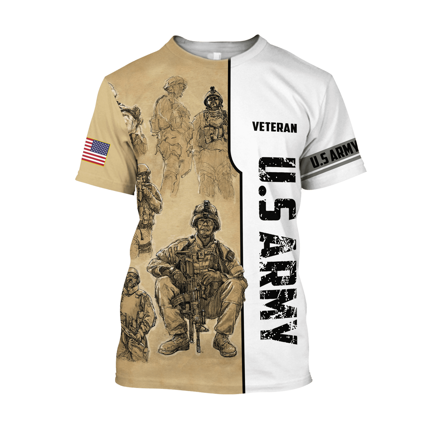 US Veteran 3D All Over Printed Unisex Hoodie