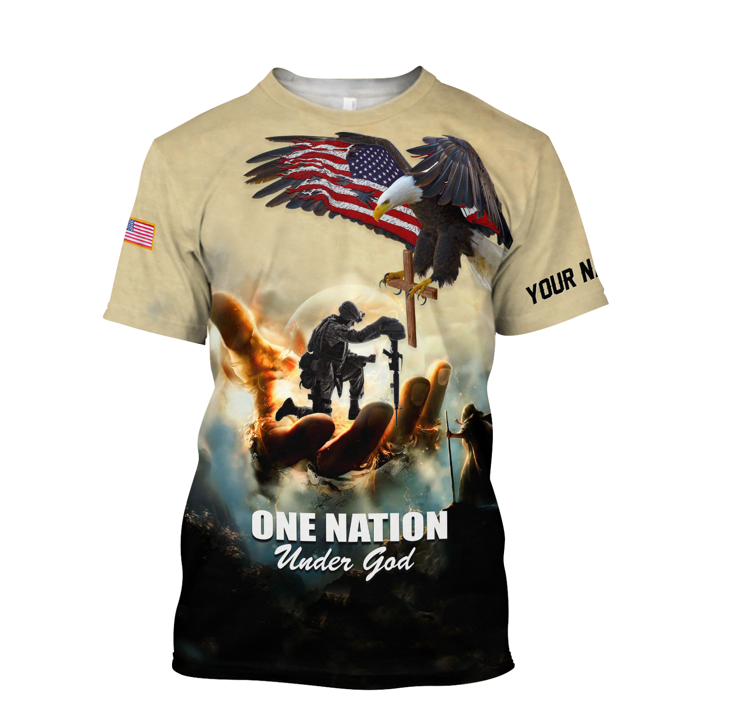 US Army Veteran Personalized name 3D All Over Printed Unisex Shirts