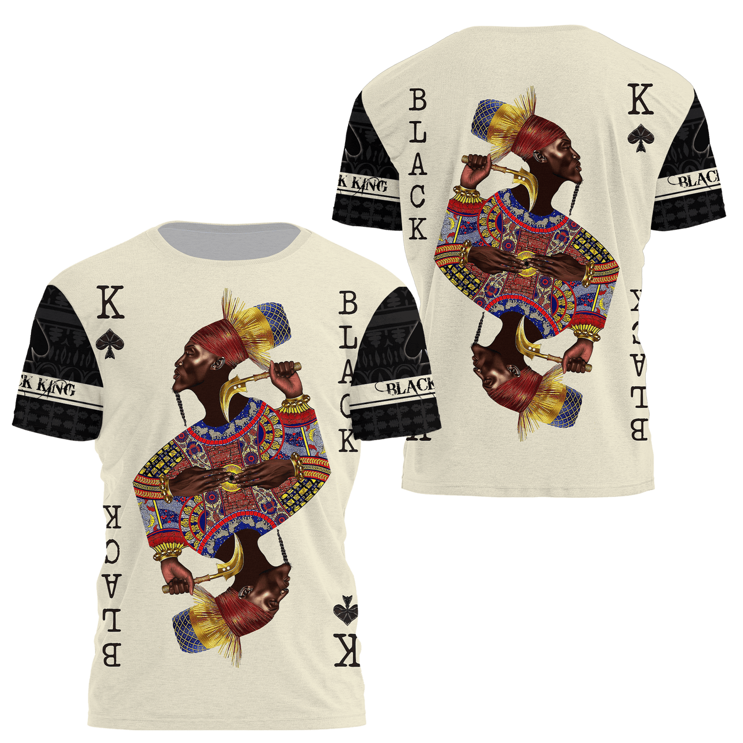 African Culture Black King Combo Tshirt And Boardshort ML