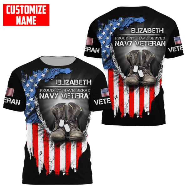 Proud To Have Served Navy Veteran 3D All Over Printed For Man And Women
