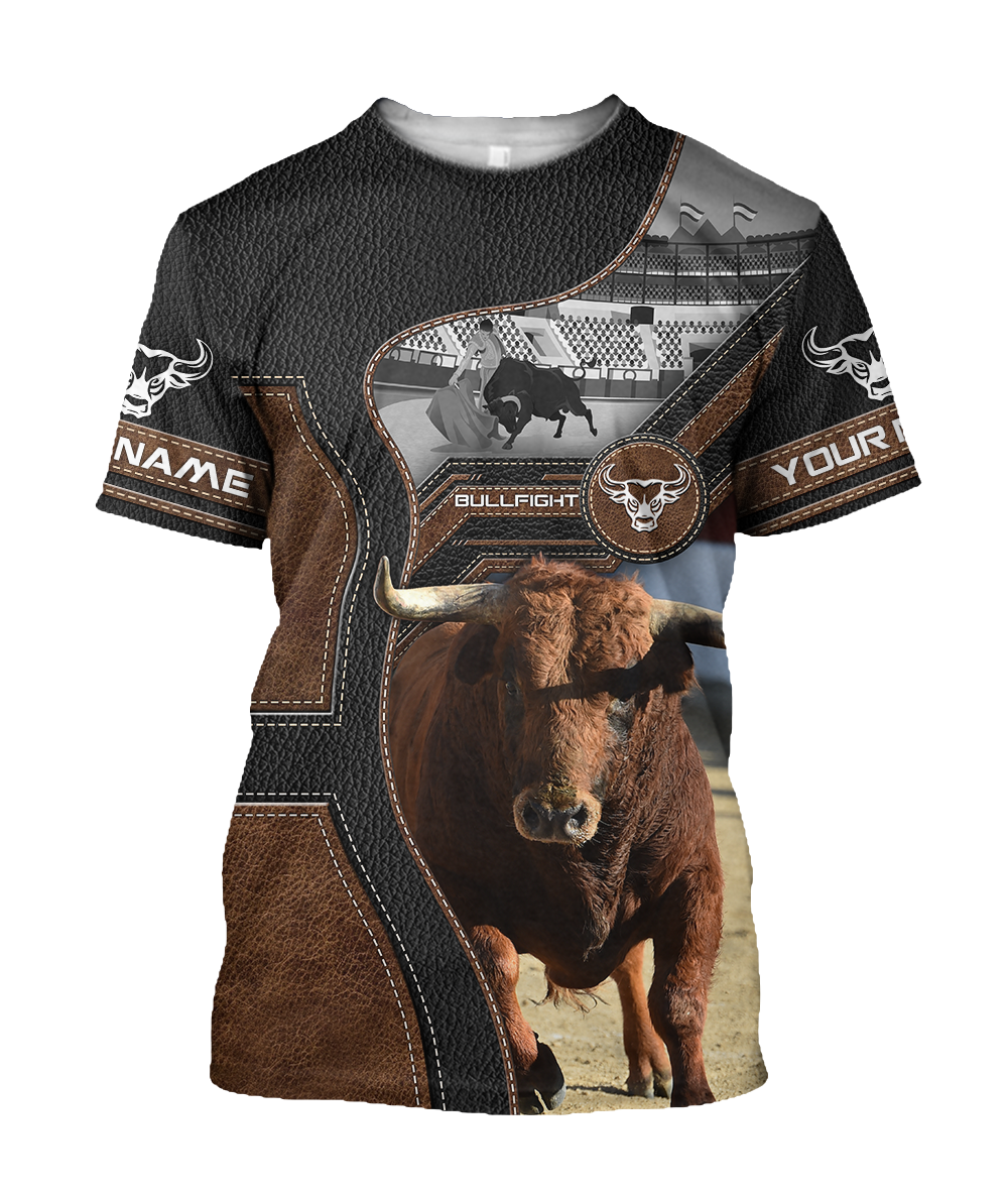 Bullfight Persionalized Your Name 3D All Over Printed Shirts JJ24052101 KT