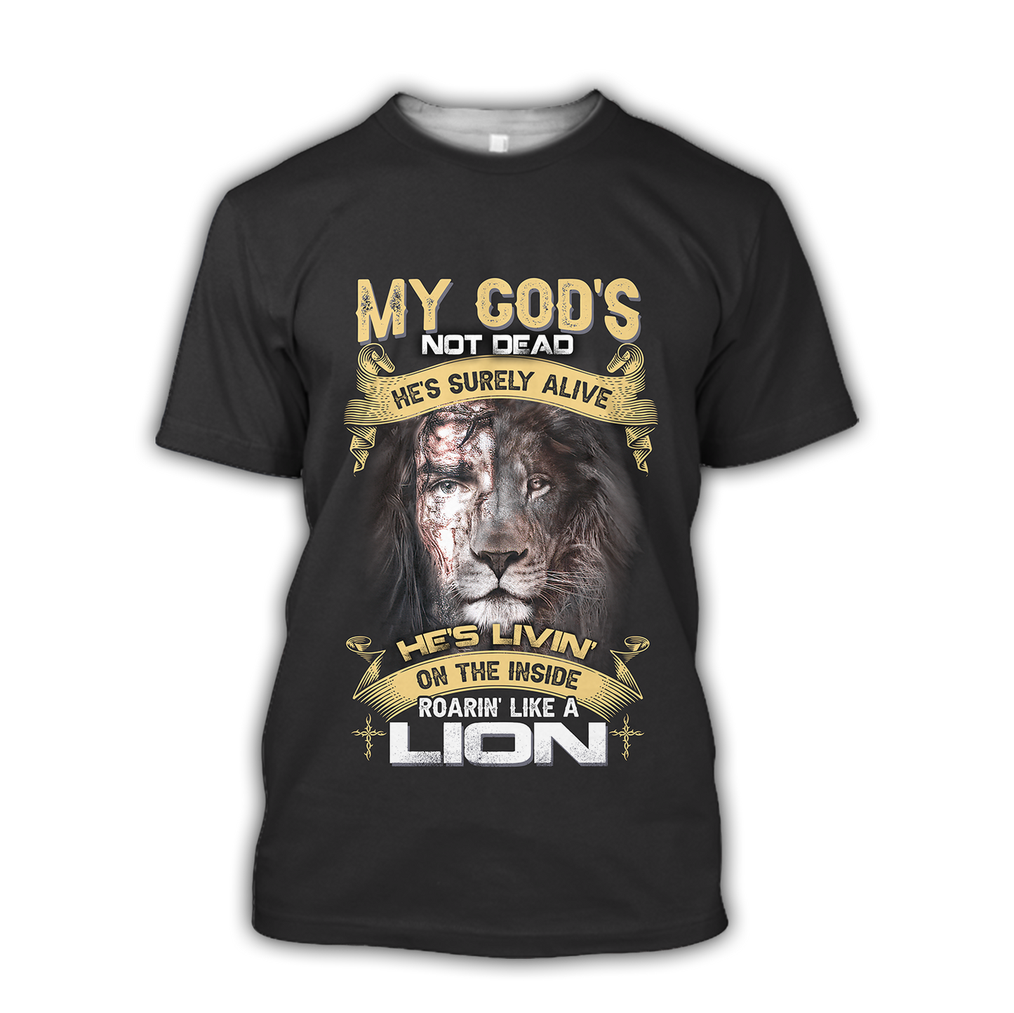 's living on the inside Roarin' like a Lion - T shirt Style for Men Father's Day Gift