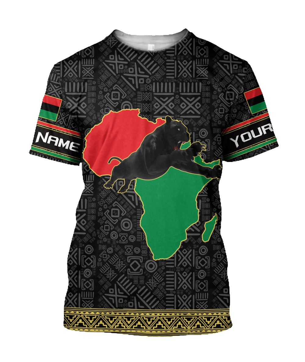 African American Persionalized Your Name 3D All Over Printed Shirts JJ26052103 KT