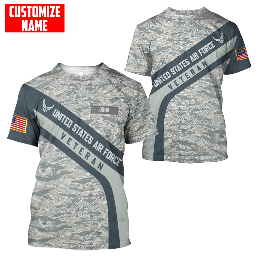 Premium Unique U.S Air Force Veteran Polo All Over Printed Personalized Shirt