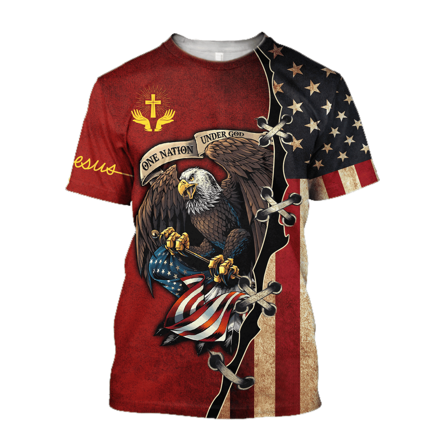 US Veteran-Jesus 3D All Over Printed Unisex Hoodie