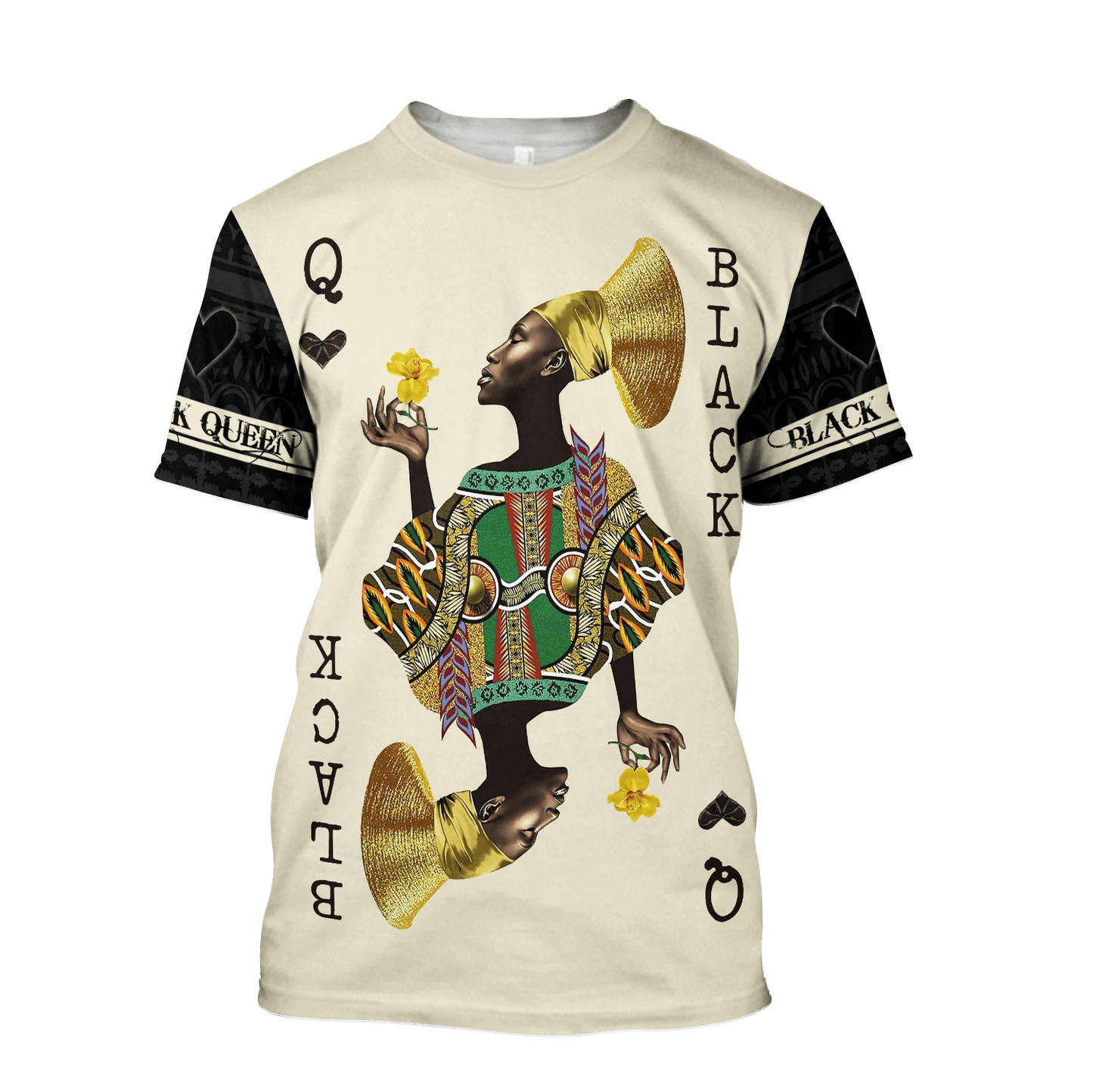 African Culture Black Queen Combo Tshirt And Boardshort ML