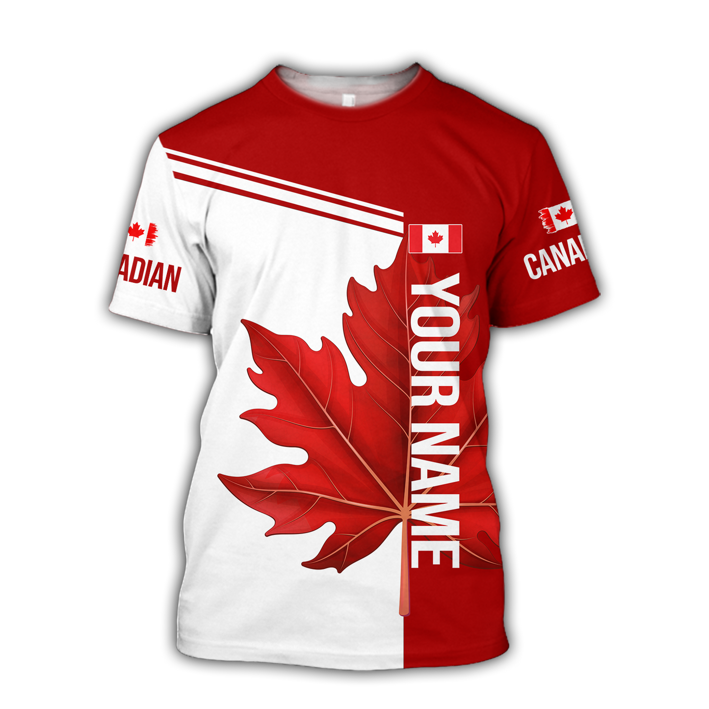 Canada Day No24 Personalized Maple Leaf Pullover Premium Unisex Hoodie