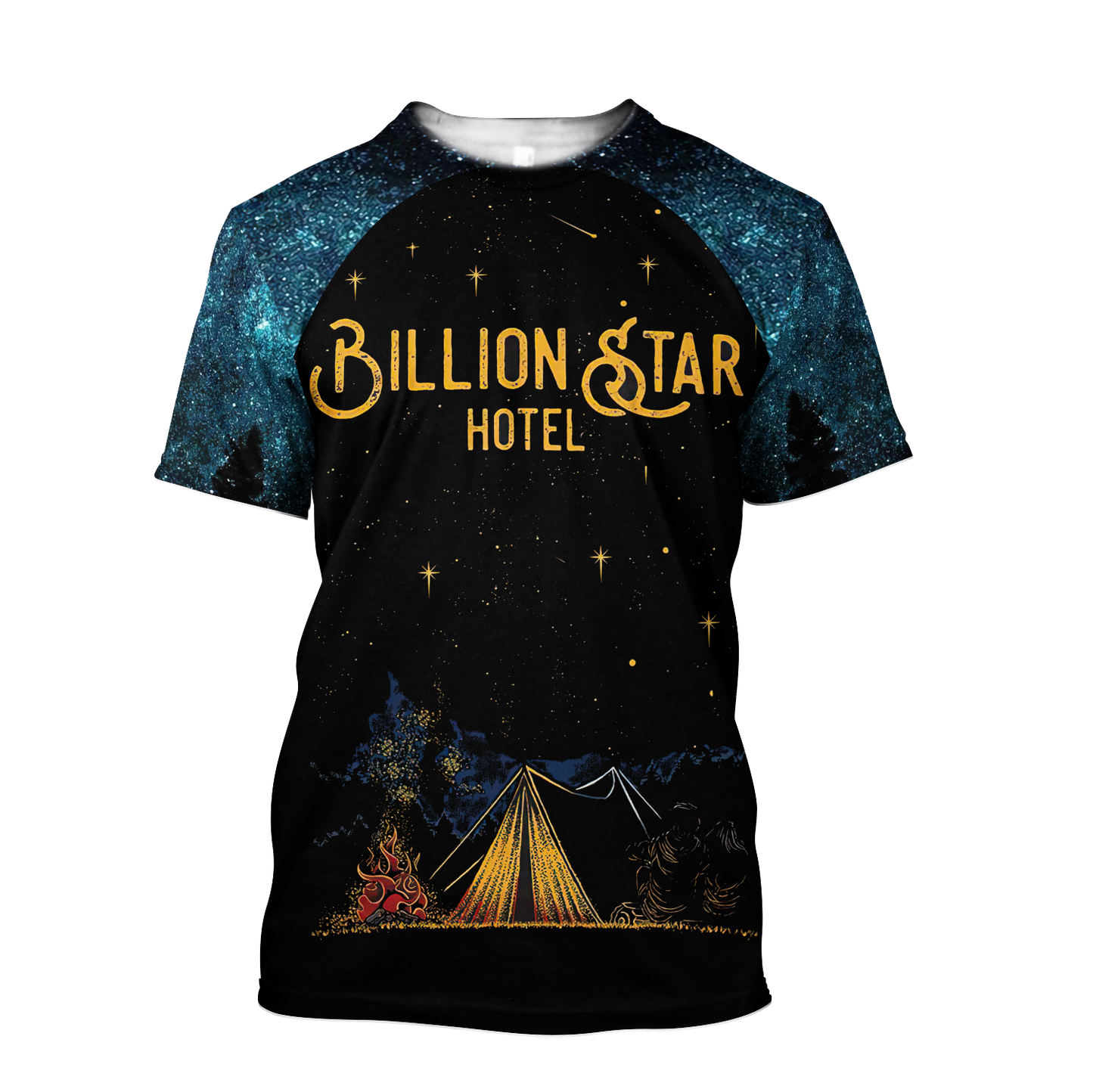Camping 3D All Over Printed Unisex Shirts Billion Star Hotel