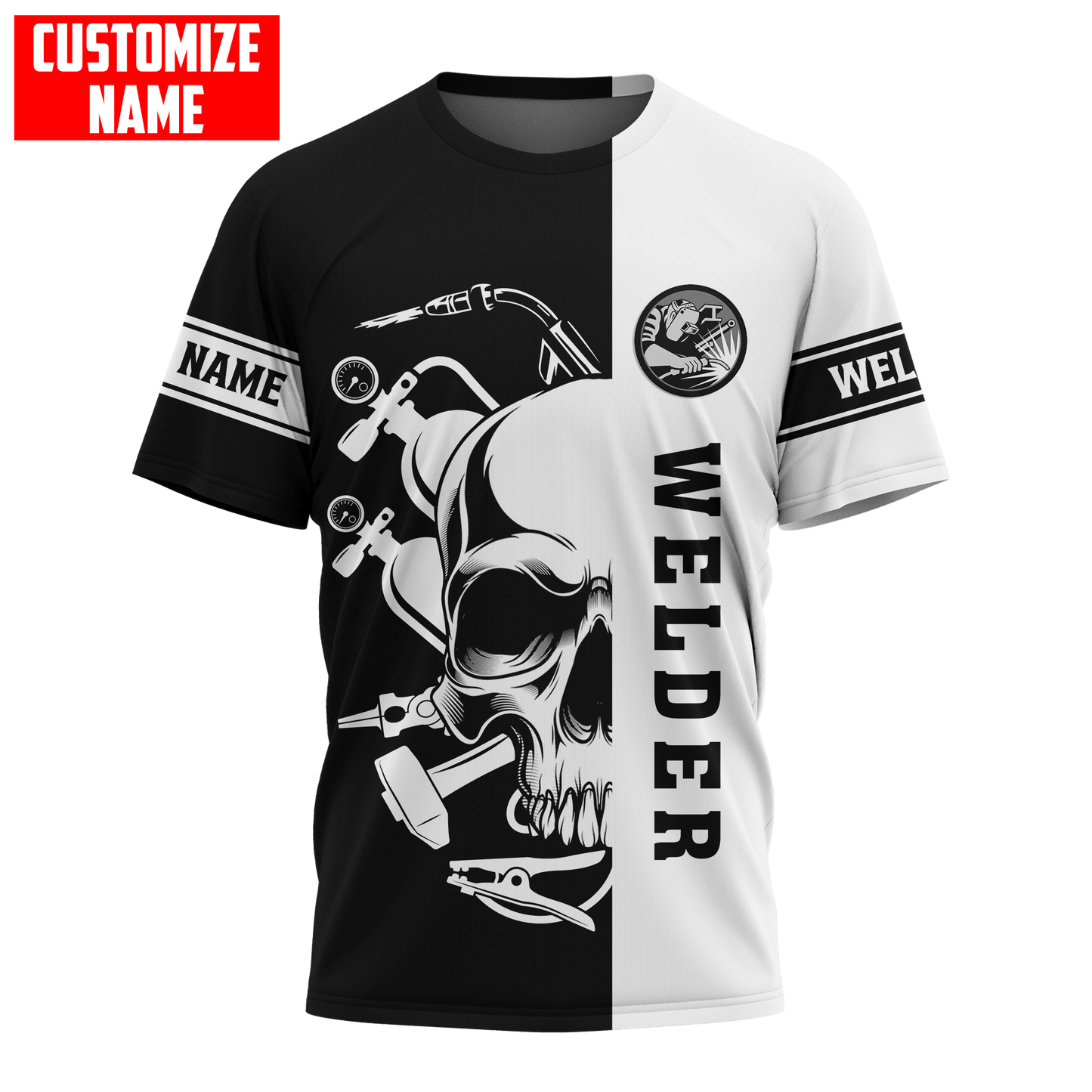 Tmarc Tee Personalized Welder Apparel Skull Welding