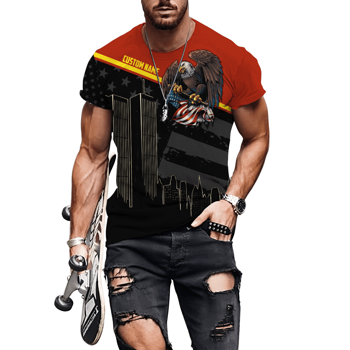 Customize Name Firefighter 3D All Over Printed Unisex Shirts