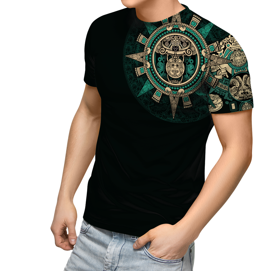 Aztec Mexican Blue 3D All Over Printed Unisex Hoodie no1