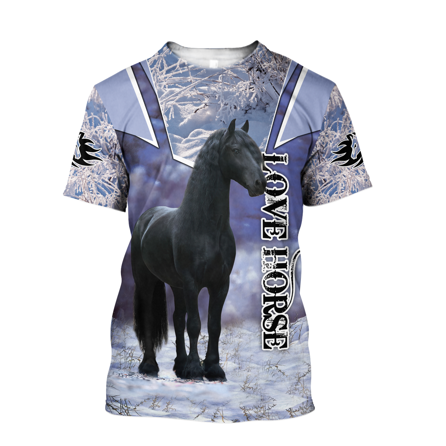 Beautiful Friesian Horse 3D All Over Printed Unisex Shirts MH23122005CL