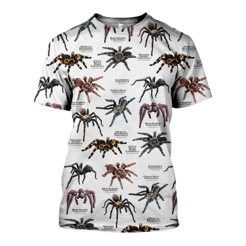 3D All Over Printed Tarantulas of the World Shirts-Apparel-6teenth World-T-Shirt-S-Vibe Cosy™