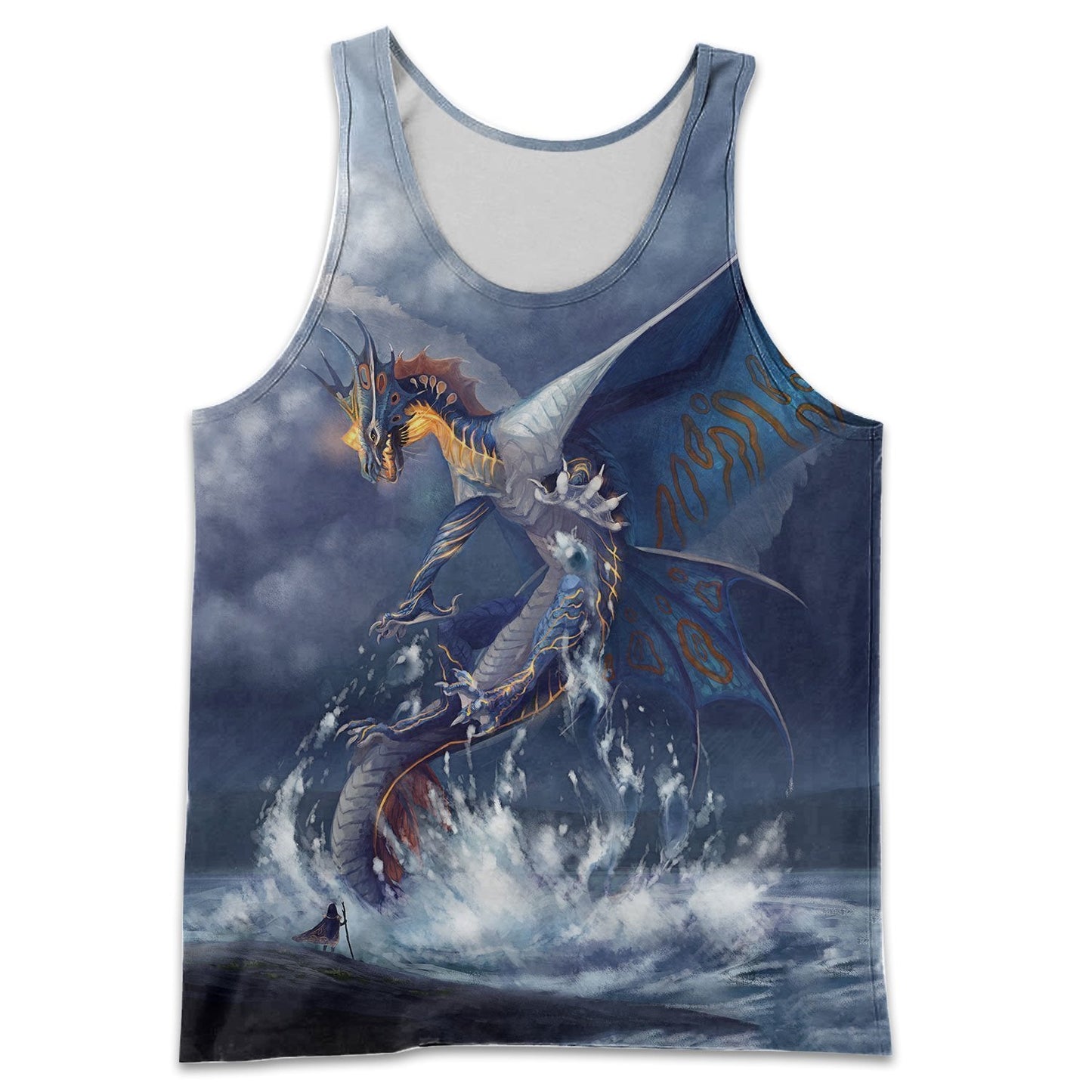3D All Over Printed Blue Dragon Shirts - Amaze Style™-Apparel