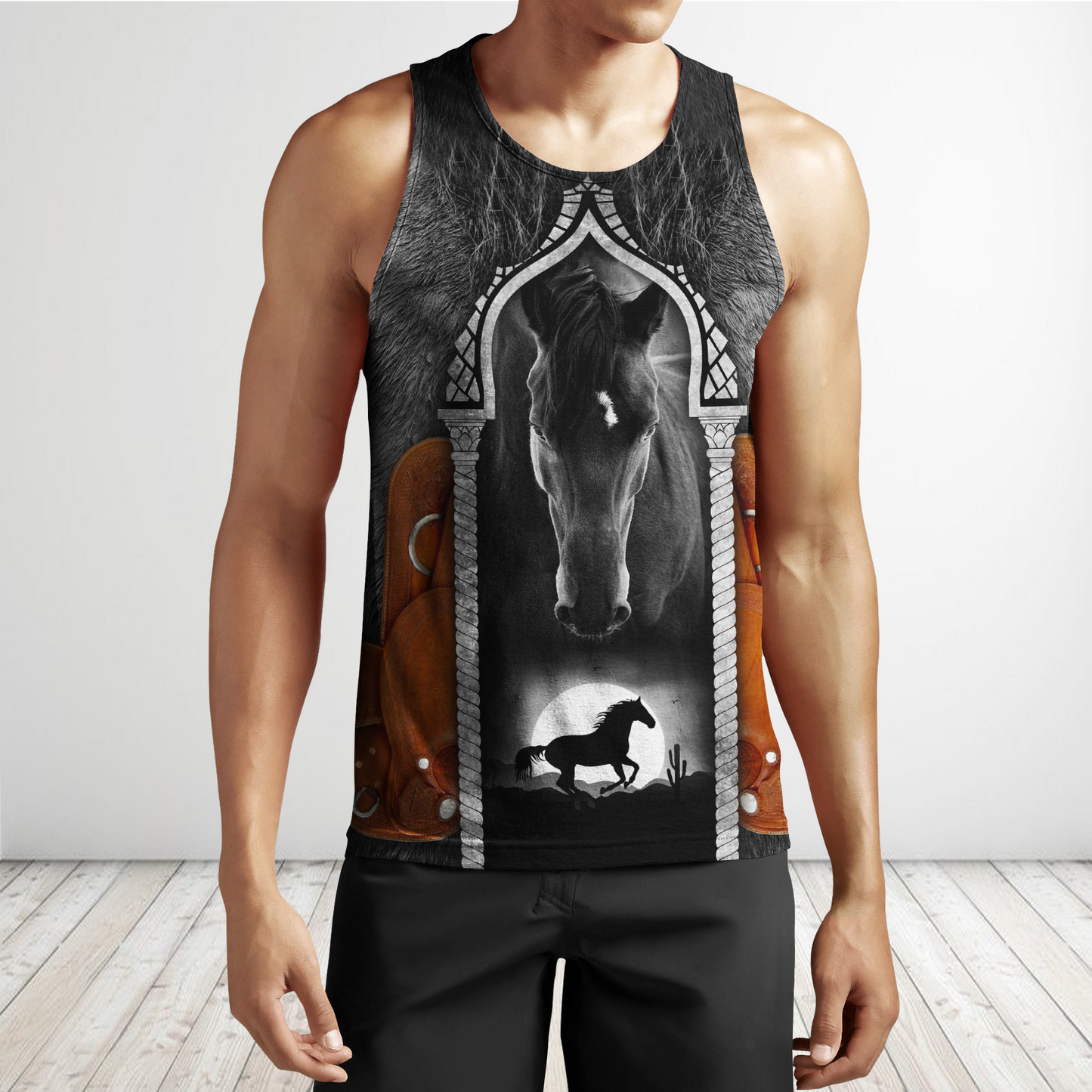 Beautiful Horse 3D All Over Printed shirt for Men and Women Pi080101-Apparel-MP-Tank Top-S-Vibe Cosy™