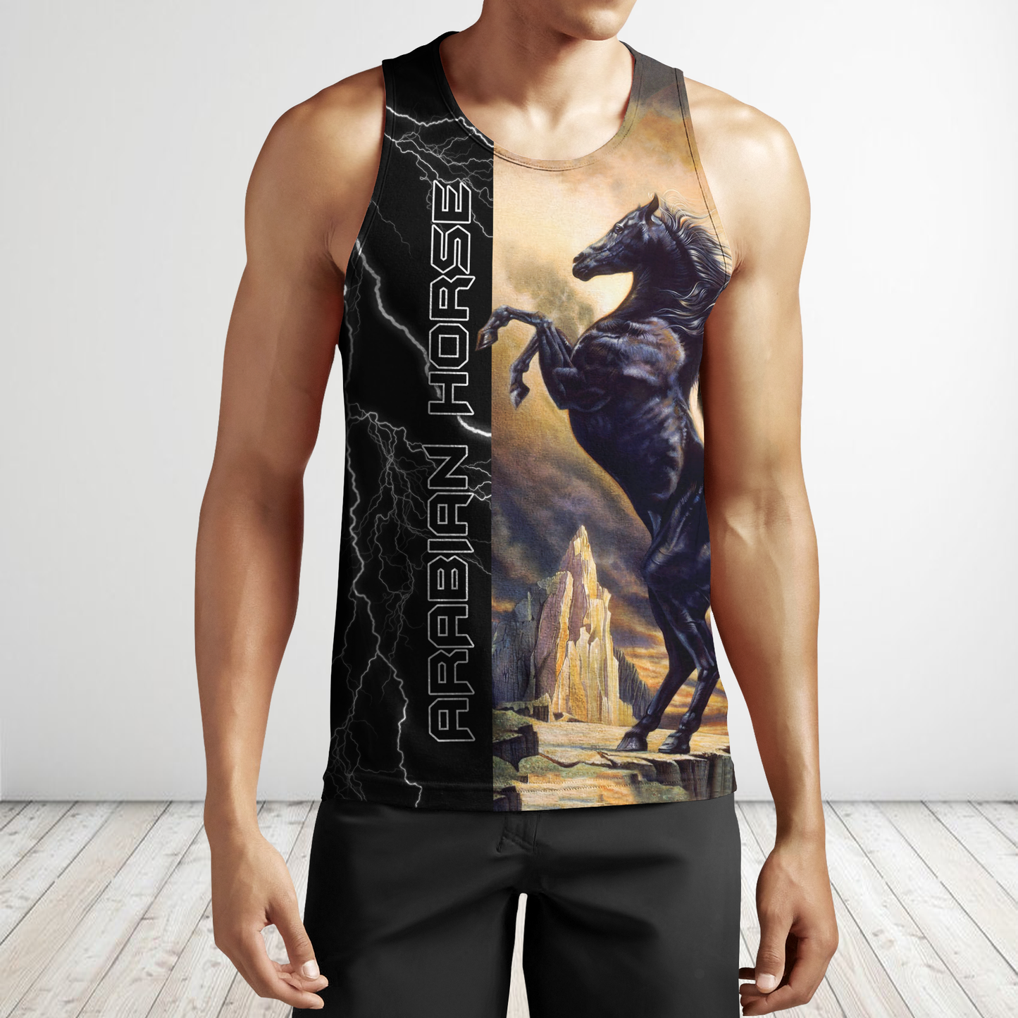 Black Stallion Arabian Horse 3D All Over Printed Shirt Hoodie Pi301202 - Amaze Style™-Apparel