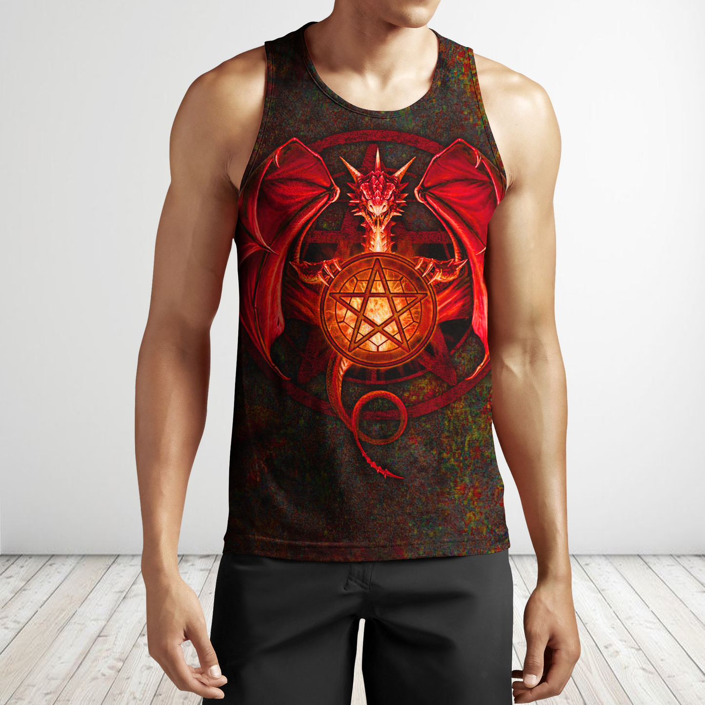 Tattoo and Dungeon Dragon Hoodie T Shirt For Men and Women HAC090607-Apparel-NM-Tank Top-S-Vibe Cosy™